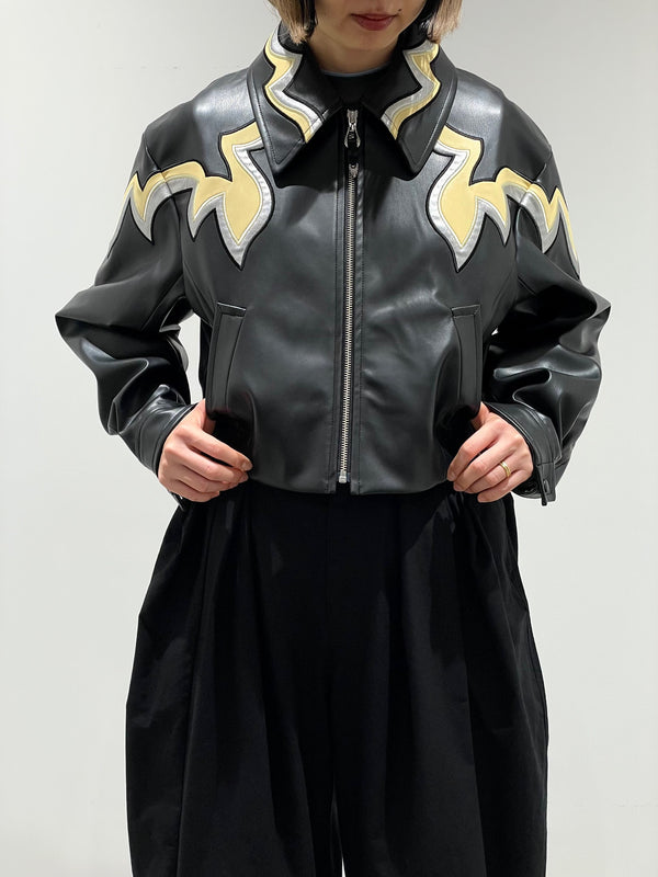 Synthetic leather jacket