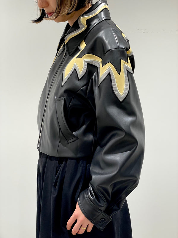 Synthetic leather jacket