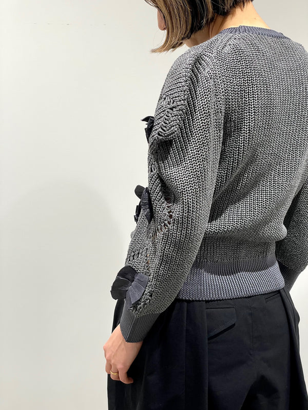 Motif knit pullover 1
