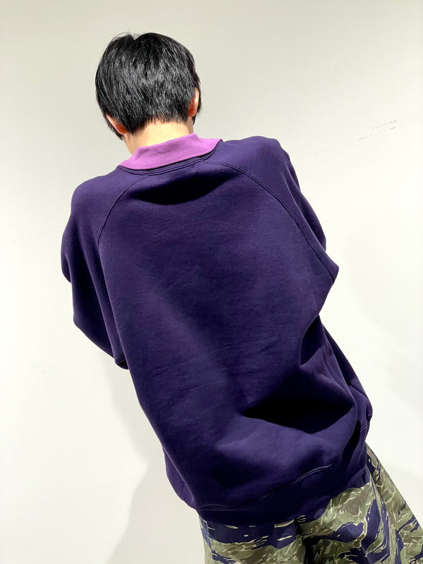 Polo collar sweatshirt