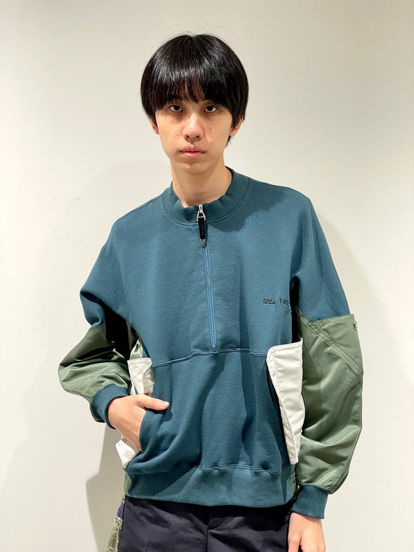 Cotton nylon sweatshirt