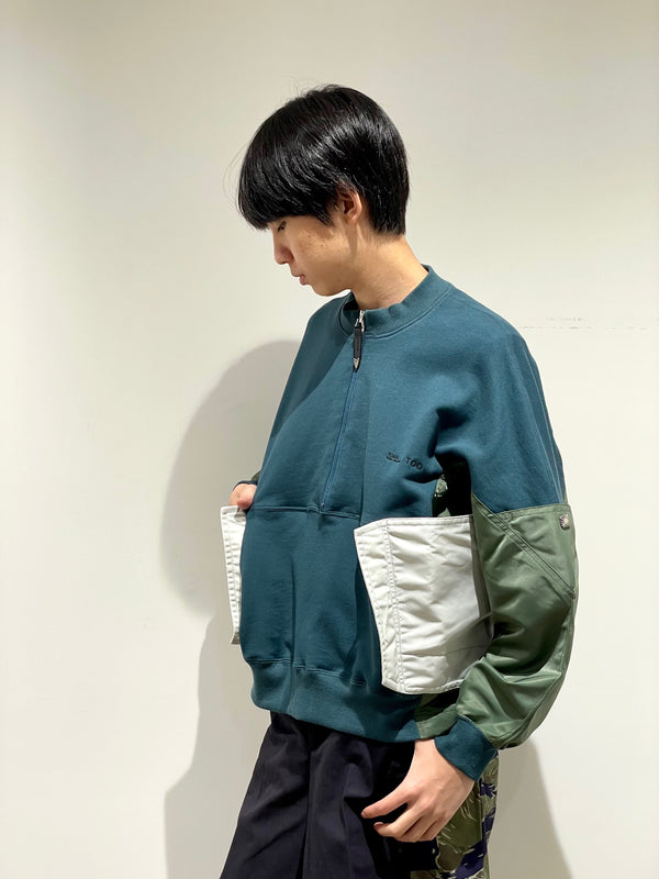 Cotton nylon sweatshirt