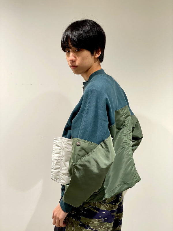 Cotton nylon sweatshirt