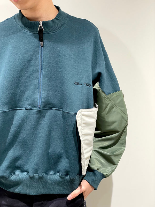 Cotton nylon sweatshirt