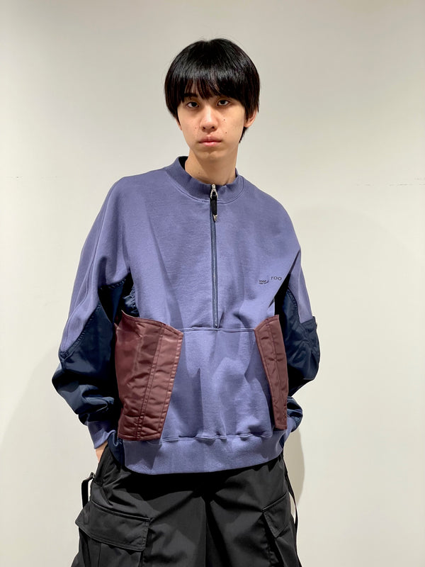 Cotton nylon sweatshirt