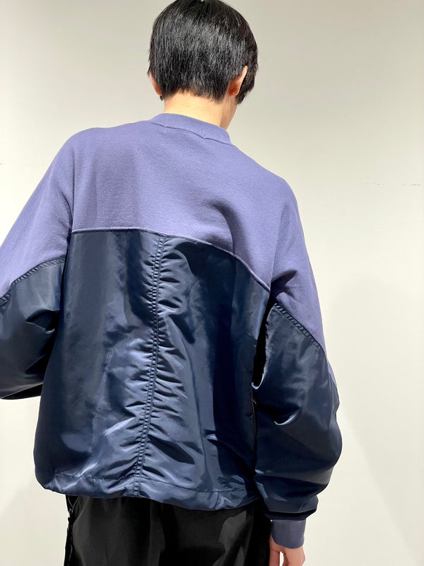 Cotton nylon sweatshirt