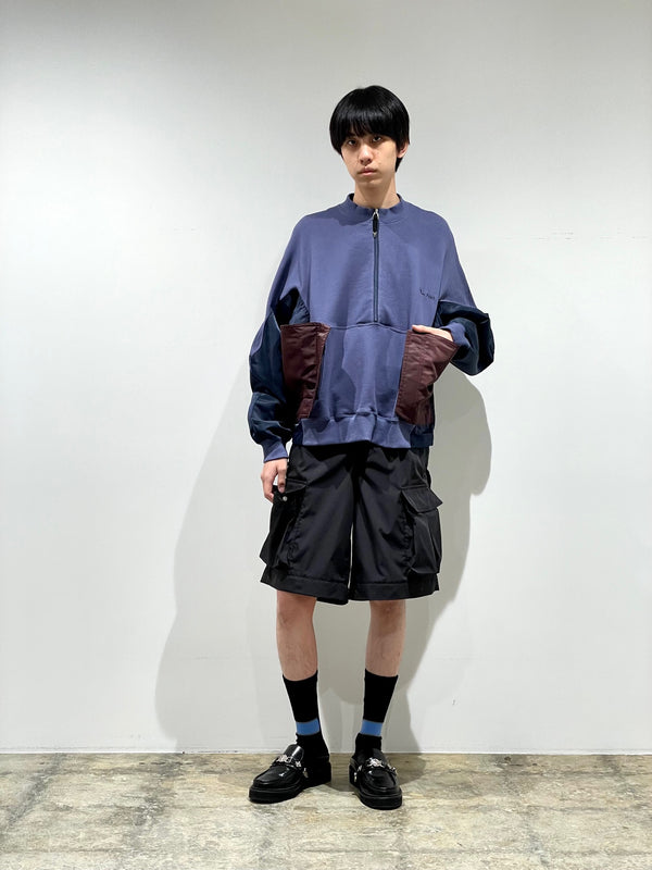 Cotton nylon sweatshirt