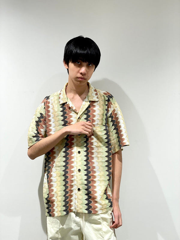 Geometric jersey S/S shirt