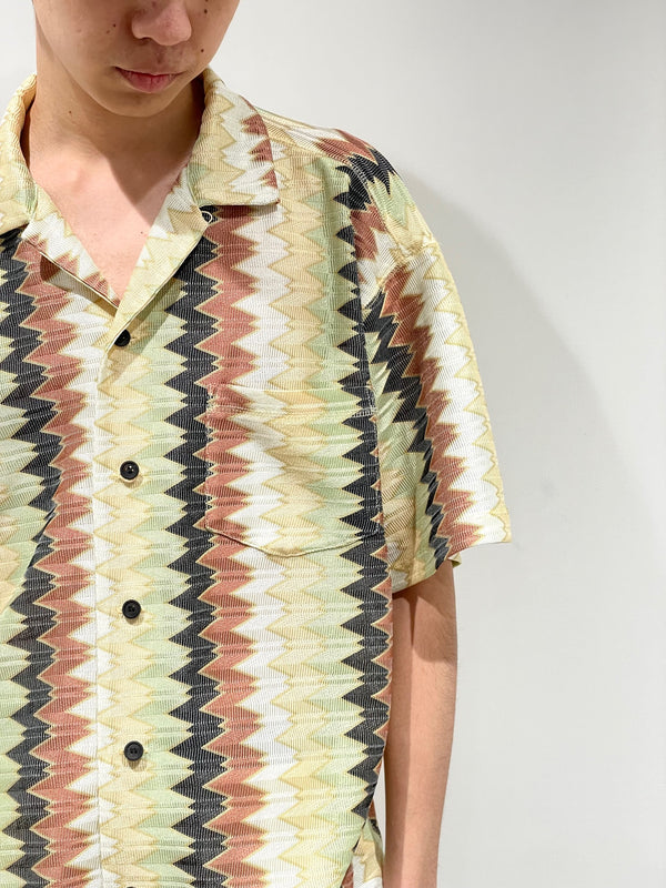 Geometric jersey S/S shirt