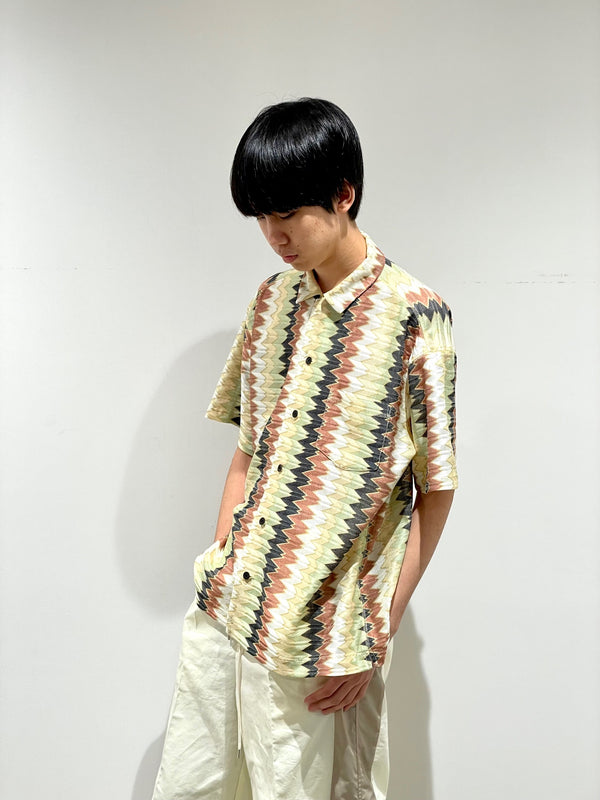 Geometric jersey S/S shirt