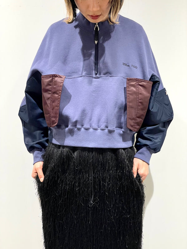 Cotton nylon sweatshirt （short length）