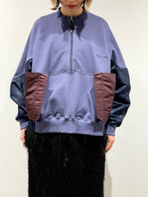 Cotton nylon sweatshirt