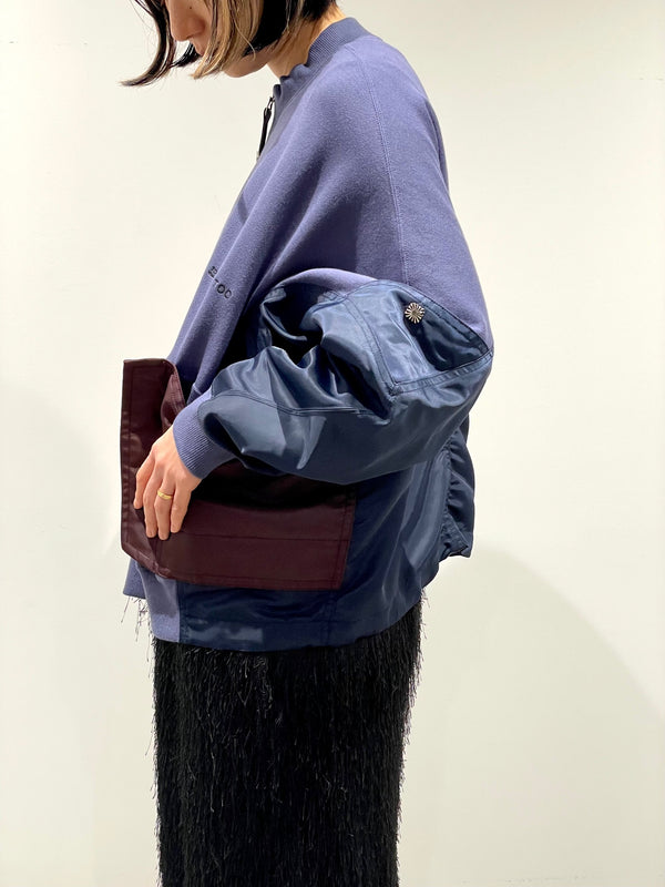 Cotton nylon sweatshirt