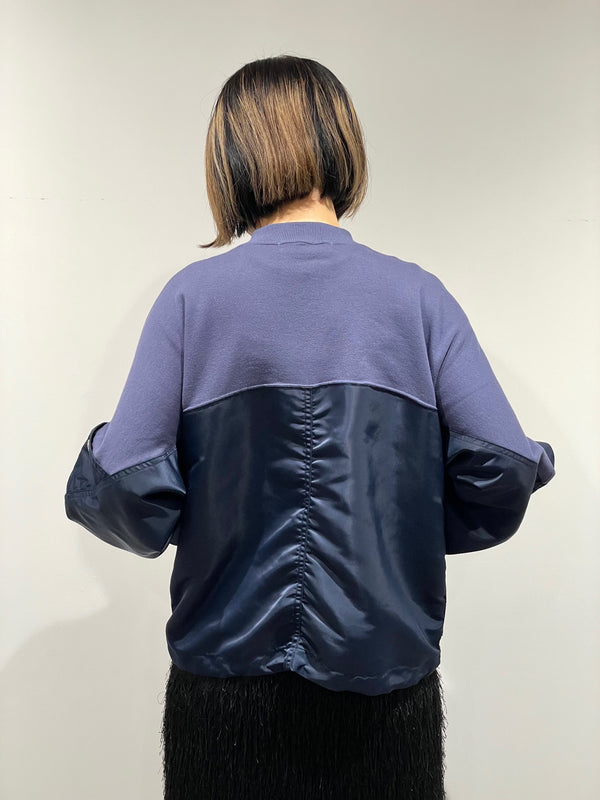 Cotton nylon sweatshirt