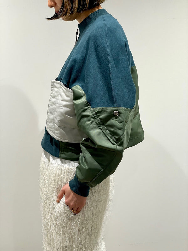 Cotton nylon sweatshirt （short length）