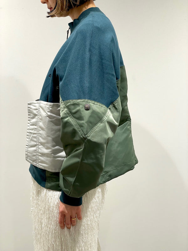 Cotton nylon sweatshirt