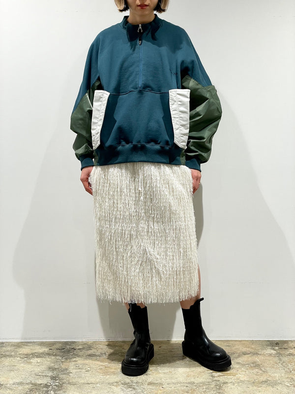 Cotton nylon sweatshirt