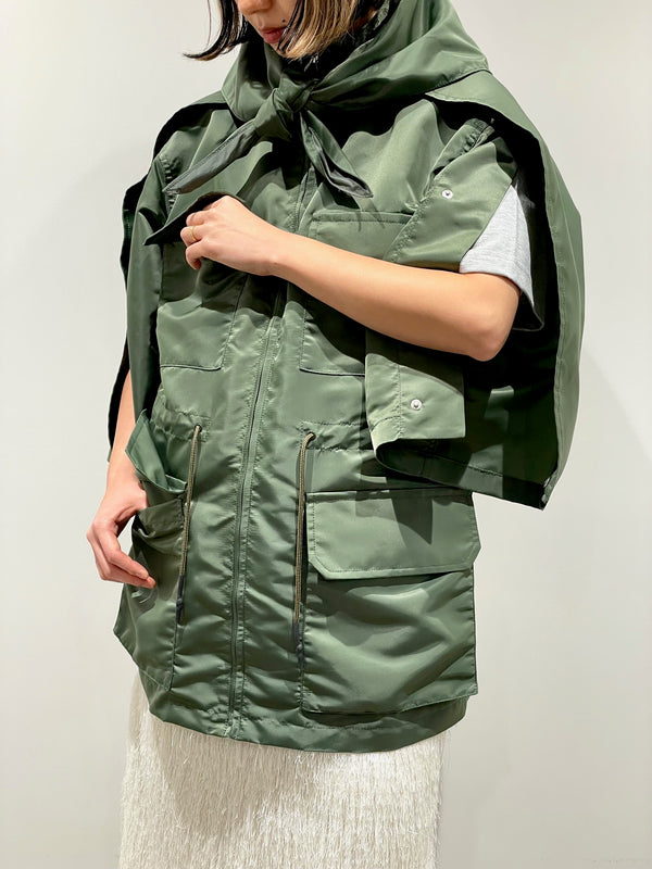 Nylon twill top