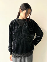 画像をギャラリービューアに読み込む, Velor jersey pullover
