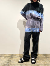 Inner tie dye stand collar shirt