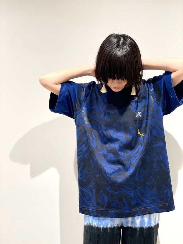 Marble print T-shirt