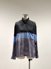 Inner tie dye stand collar shirt
