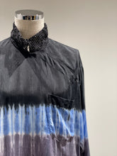 Inner tie dye stand collar shirt