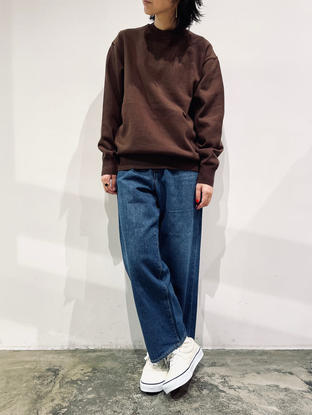 WAVE COTTON KNIT PULLOVER