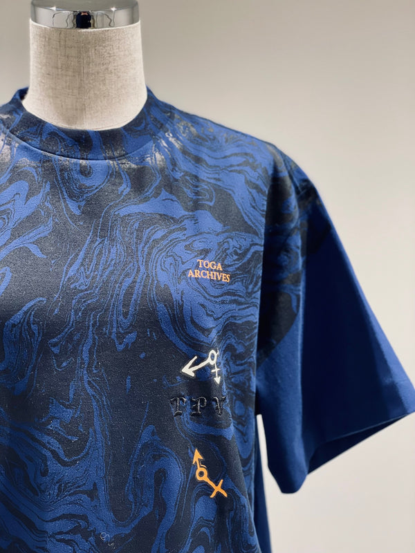 Marble print T-shirt